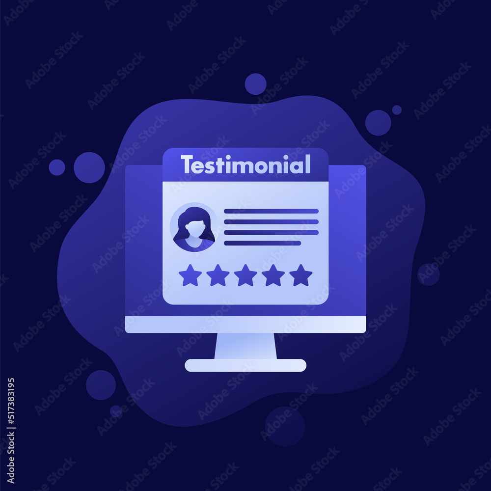Fototapeta premium testimonial and feedback vector illustration