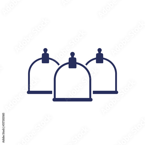 Hijama cups icon on white