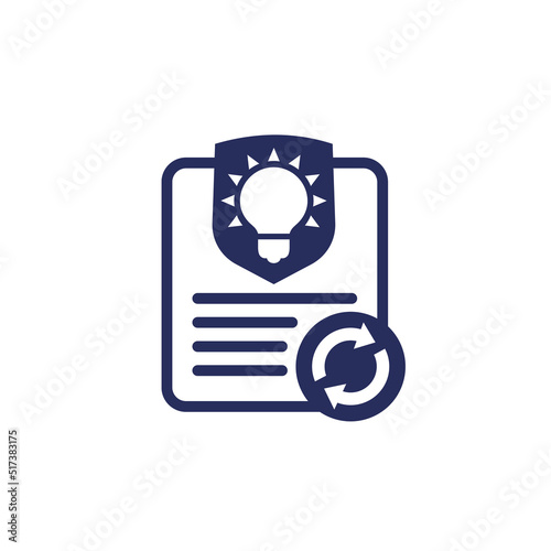 patent renewal icon on white