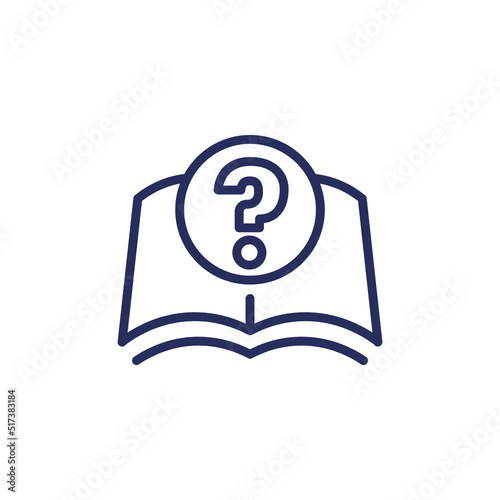 manual line icon, book with instructions