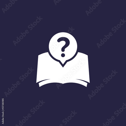 manual, book with instructions vector icon