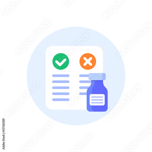 Pros and cons of vaccine vector icon