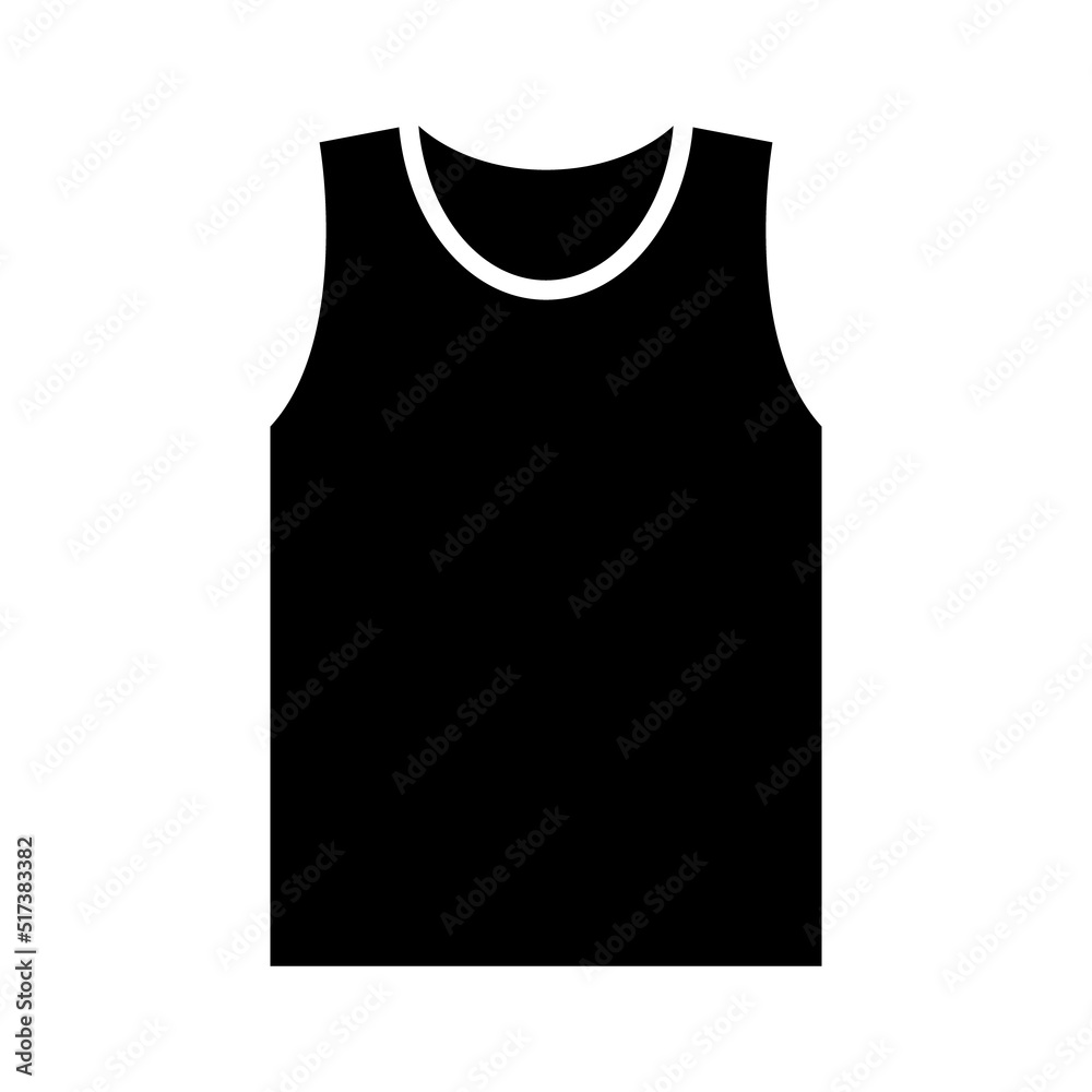 Sleeveless shirt or tank top flat vector icon for fashion apps and websites Sleeveless shirt or tank top flat vector icon for fashion apps and websites