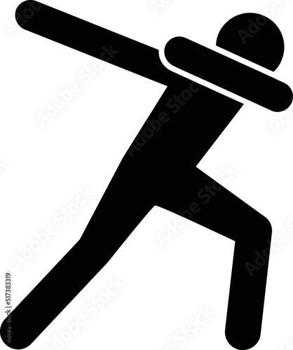 Dab or dabbing dance flat vector icon for apps and websites