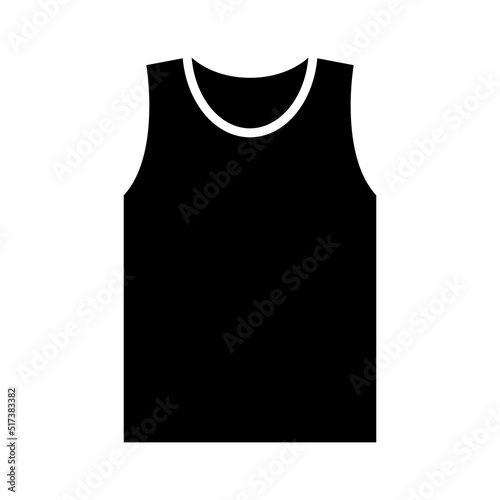 Sleeveless shirt or tank top flat vector icon for fashion apps and websites