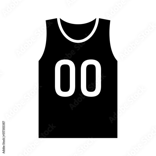 Sports jersey shirt with number flat vector icon for sports apps and websites