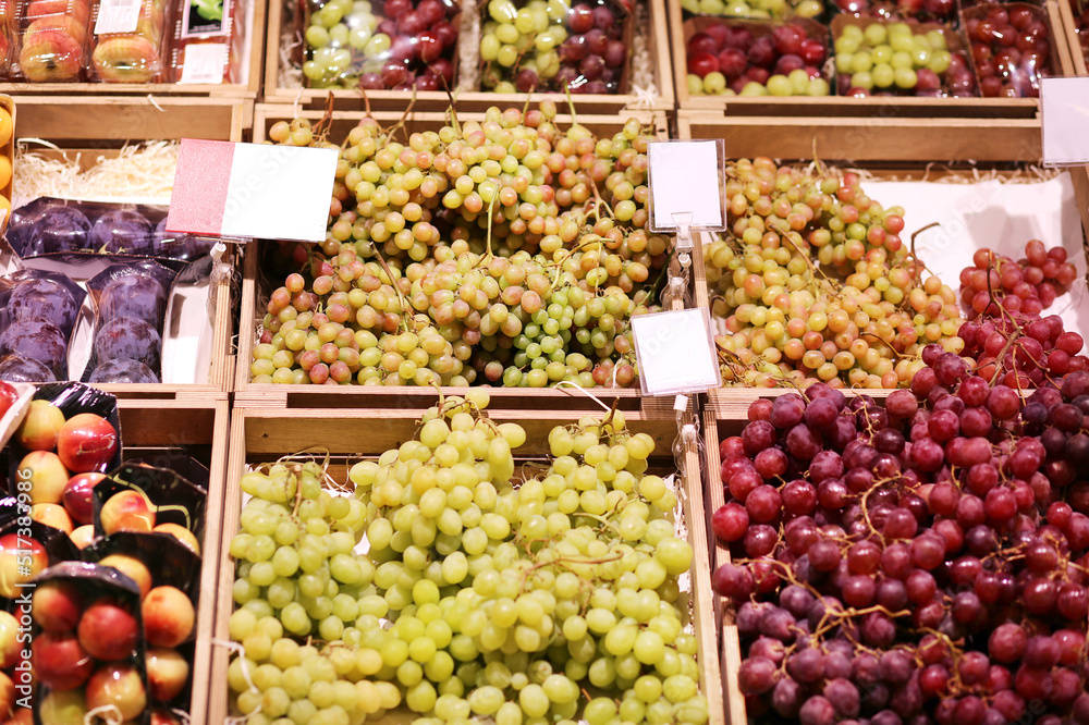 buying grape at the market
