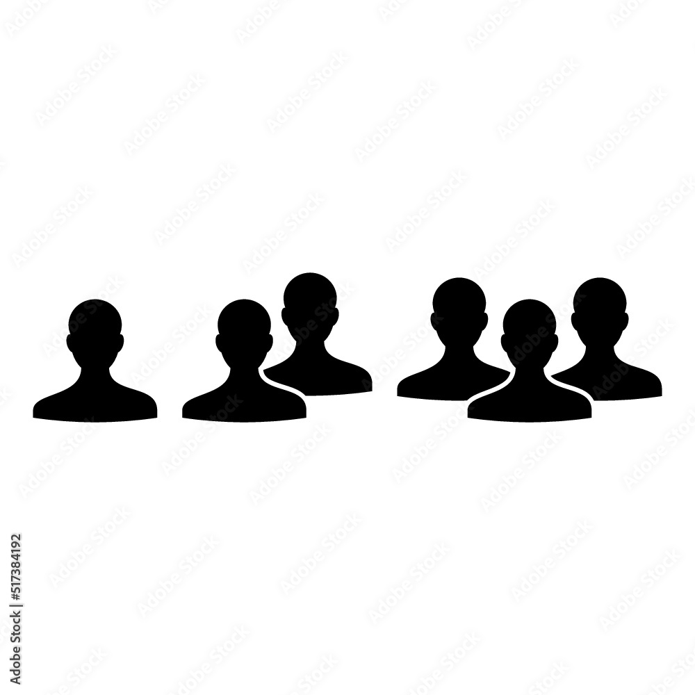 People icon. User group network icon isolated on white background People icon. User group network icon isolated on white background