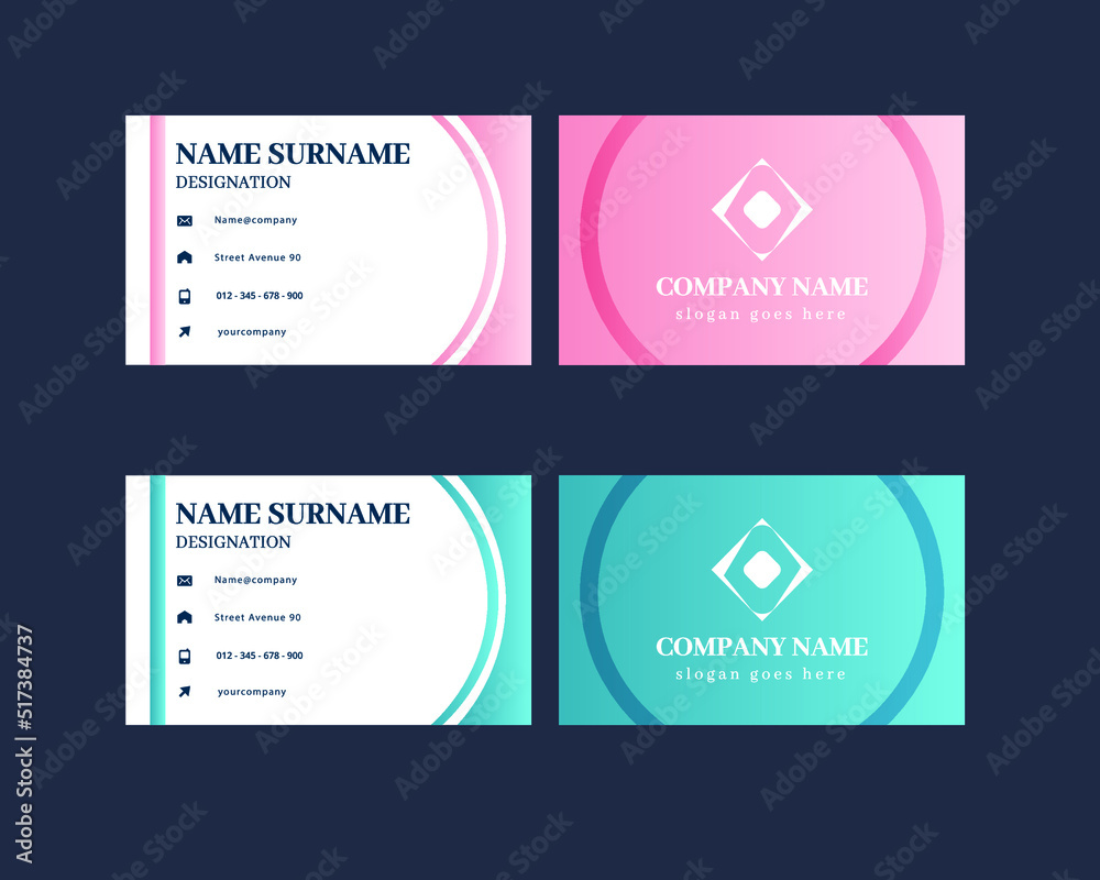 Simple business visiting card design templates
