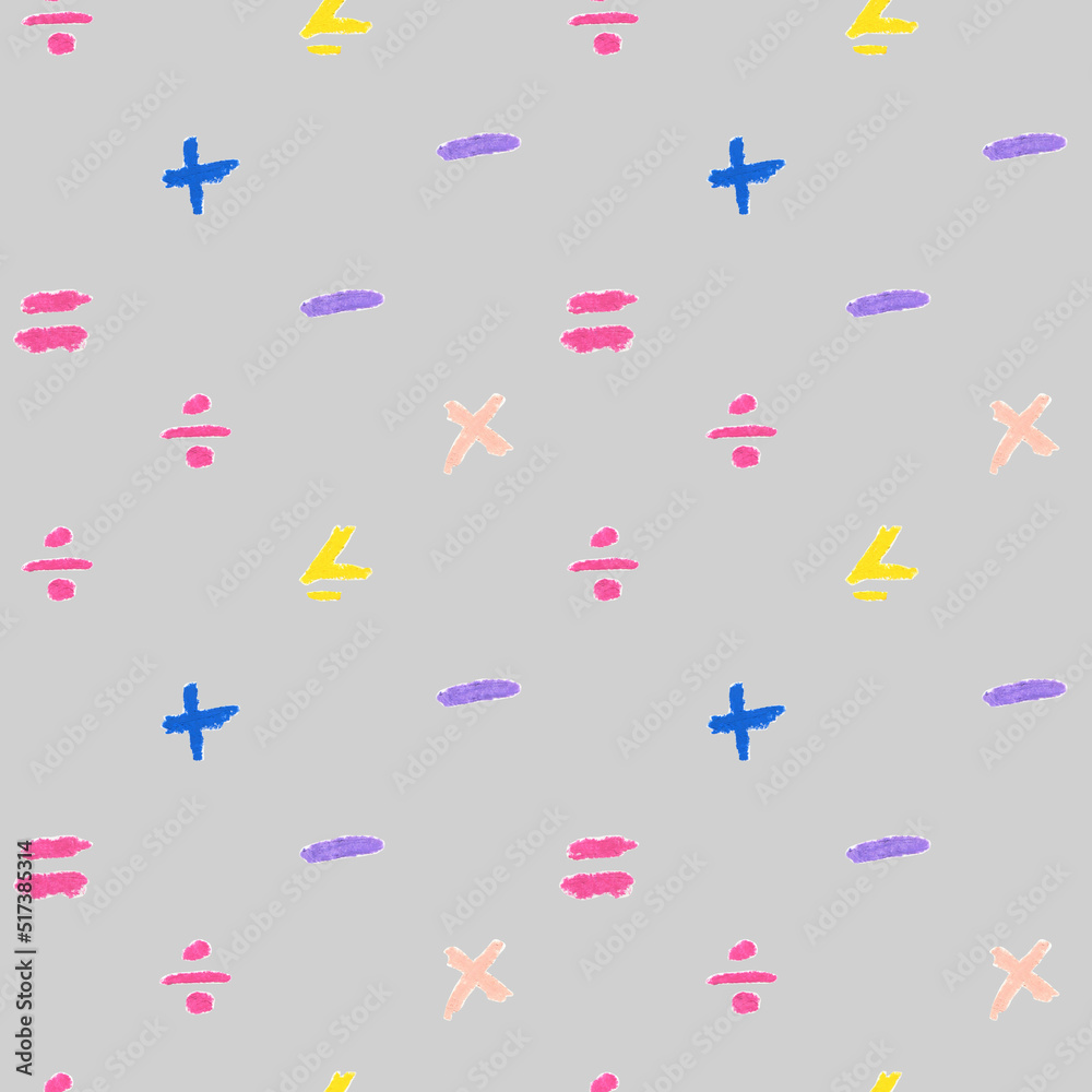 Back to school seamless pattern drawn in wax crayons on gray background. Fall holiday print for with oil crayons.Designs for textiles, wrapping paper, packaging, printing, scrapbooking, postcards. Back to school seamless pattern drawn in wax crayons on gray background. Fall holiday print for with oil crayons.Designs for textiles, wrapping paper, packaging, printing, scrapbooking, postcards.