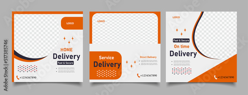 Delivery service social media 
