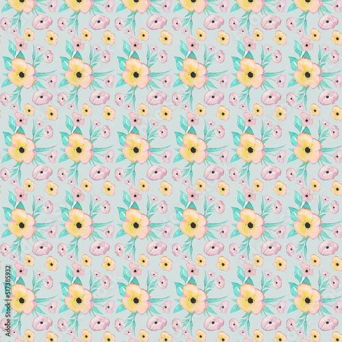 Watercolor Seamless Pattern vector art printable for fabric textile premium