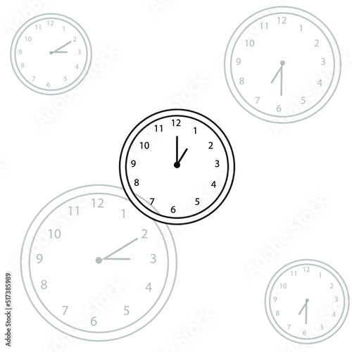clock design with blurred clock background, suitable for banners, cards and more, vector illustration eps10