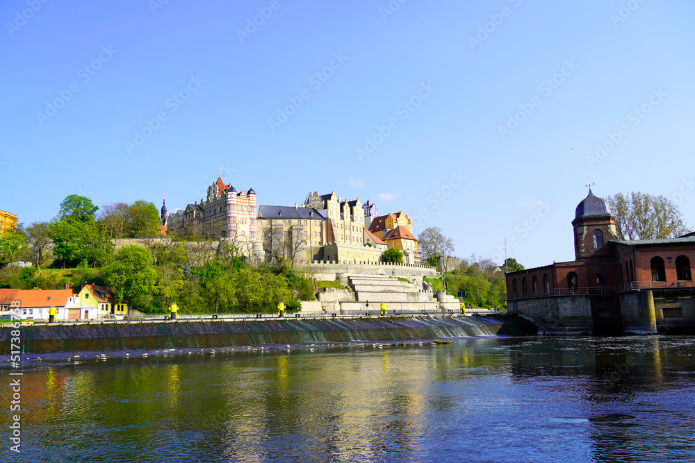 Bernburg Castle on the Saale. Renaissance Castle in Bernburg, Saxony-Anhalt.