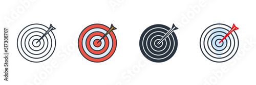 goal icon logo vector illustration. target symbol template for graphic and web design collection