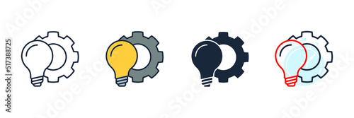 solution icon logo vector illustration. innovation symbol template for graphic and web design collection
