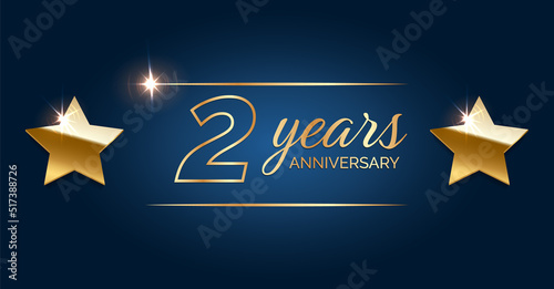 2 years anniversary hapy birthday first invitation celebration party card event.