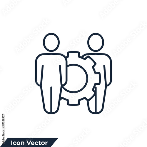 teamwork icon logo vector illustration. business collaborate symbol template for graphic and web design collection