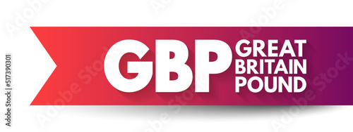 GBP - Great Britain Pound acronym, business concept background