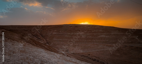 sunset in the desert