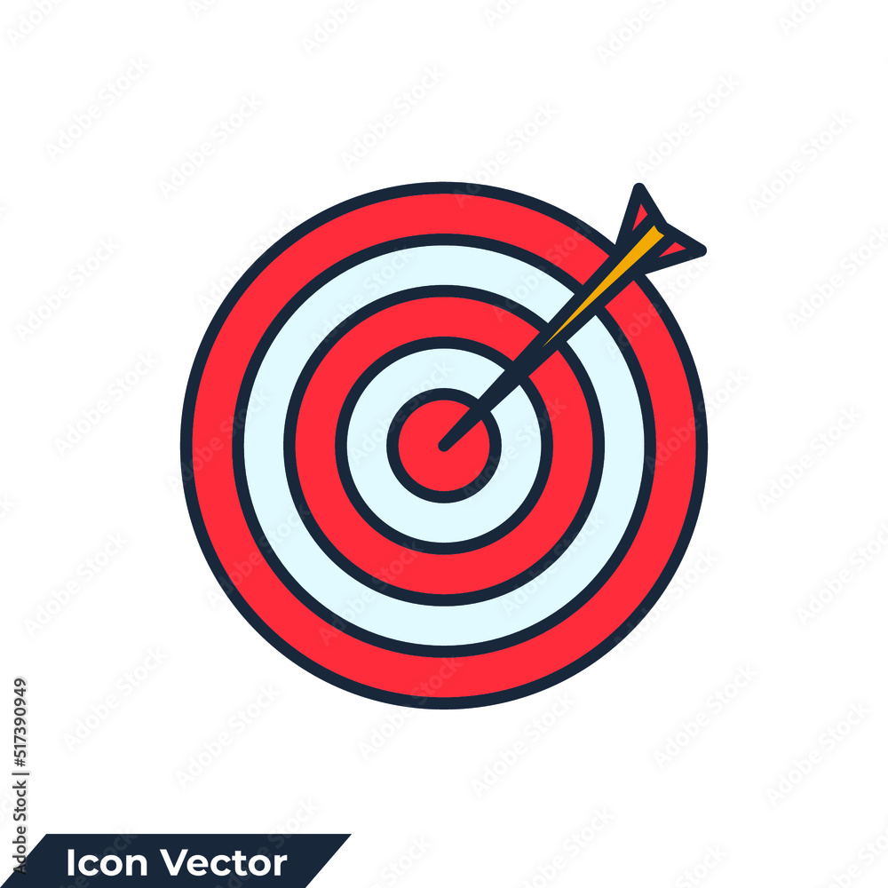 goal icon logo vector illustration. target symbol template for graphic and web design collection goal icon logo vector illustration. target symbol template for graphic and web design collection