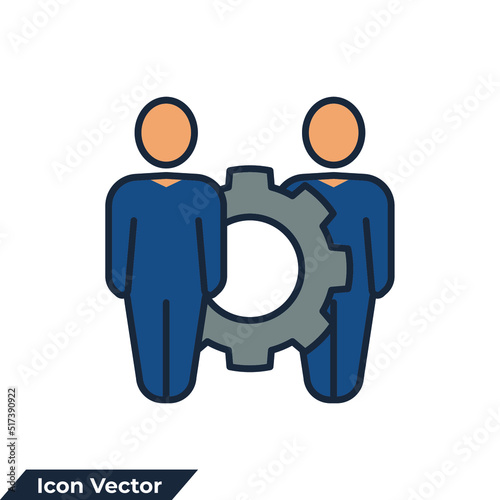 teamwork icon logo vector illustration. business collaborate symbol template for graphic and web design collection