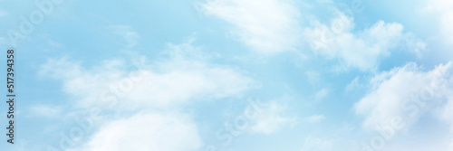 Blue sky with white cloud. The summer heaven is colorful clearing day Good weather and beautiful nature in the morning.