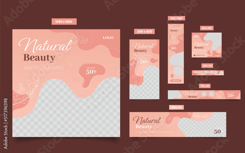 Flat design beauty spa banner