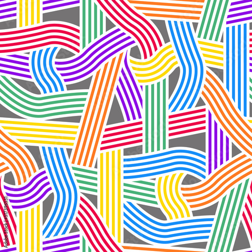 Seamless Pattern of Braided Stripes 