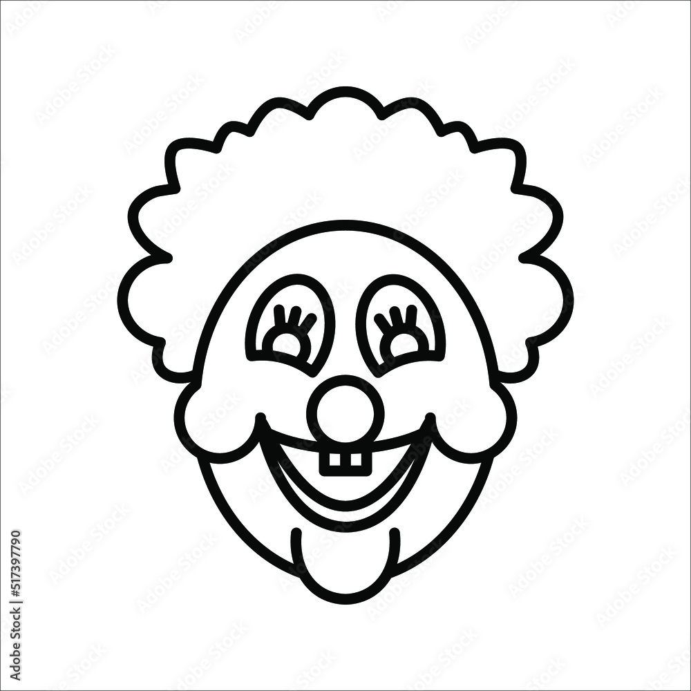 clown icon. high quality line clown icon. from birthday party collection vector clown symbol on white background. use for web and mobile. eps 10 clown icon. high quality line clown icon. from birthday party collection vector clown symbol on white background. use for web and mobile. eps 10