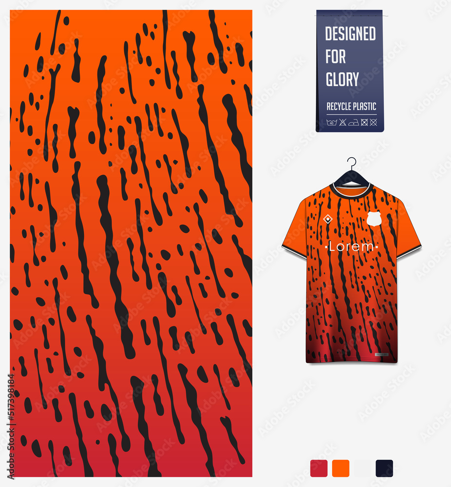 Orange Black Soccer Jersey Or Football Kit Mockup Template Design