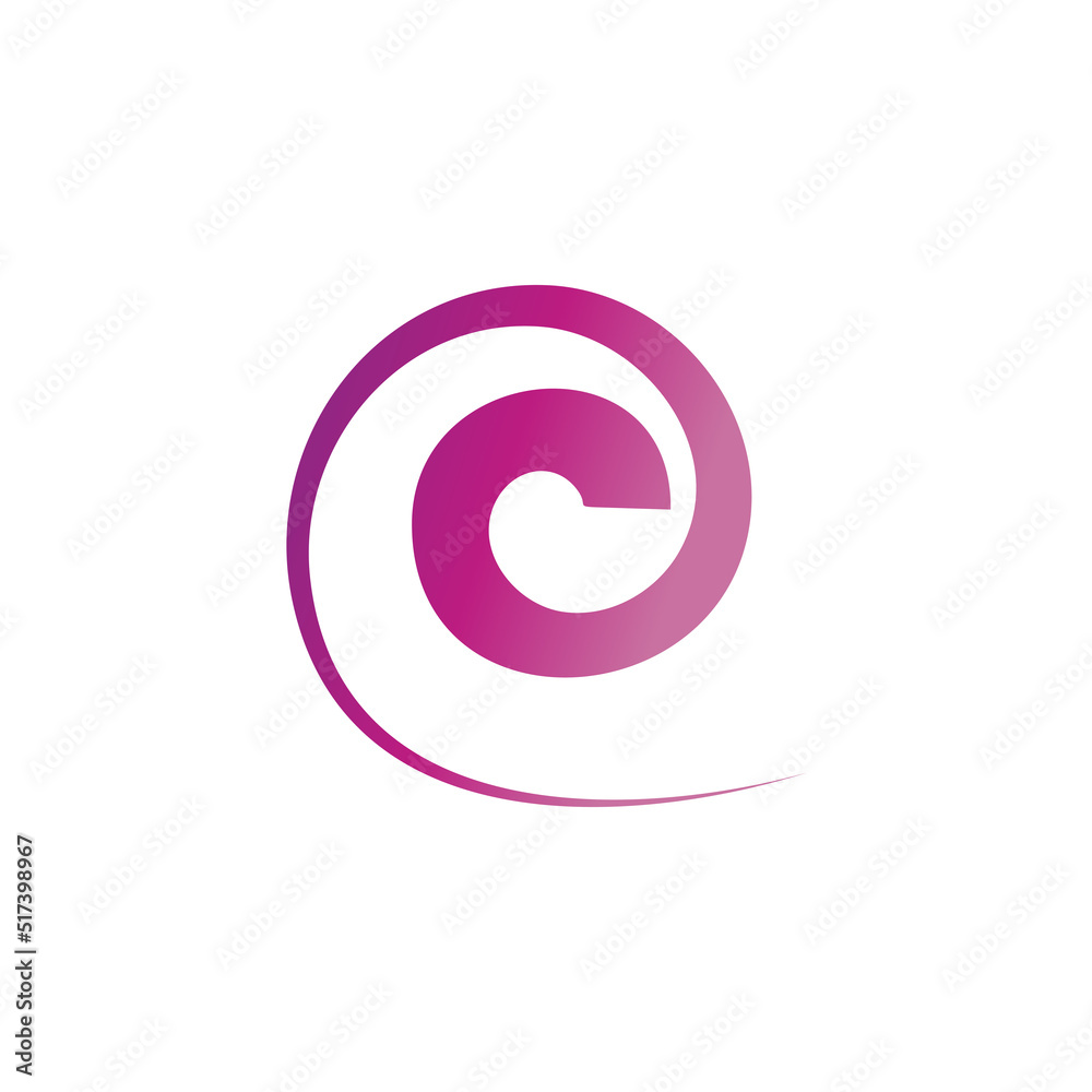 Circle vector flat design template logo