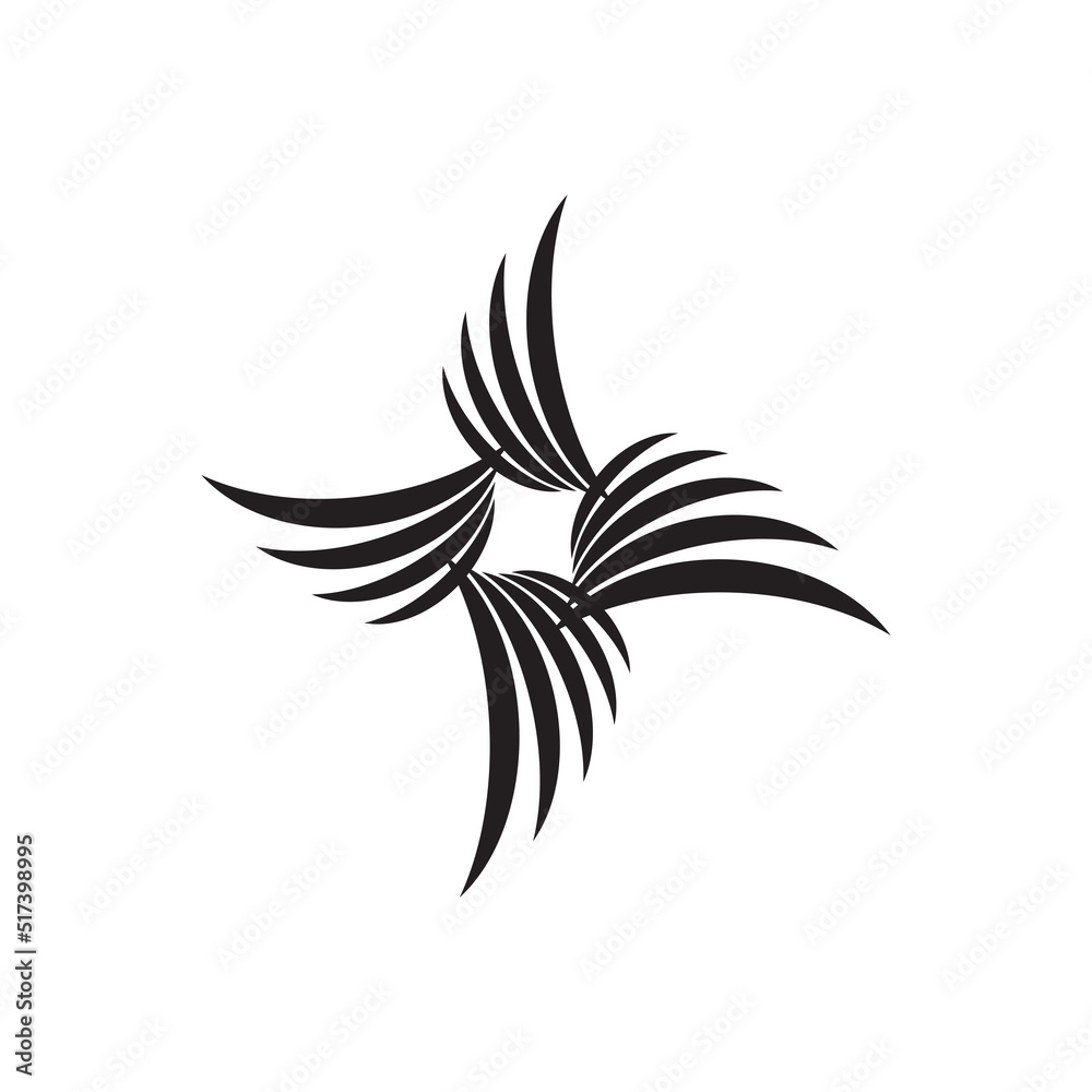 Fototapeta premium Wing Logo Template vector icon illustration design
