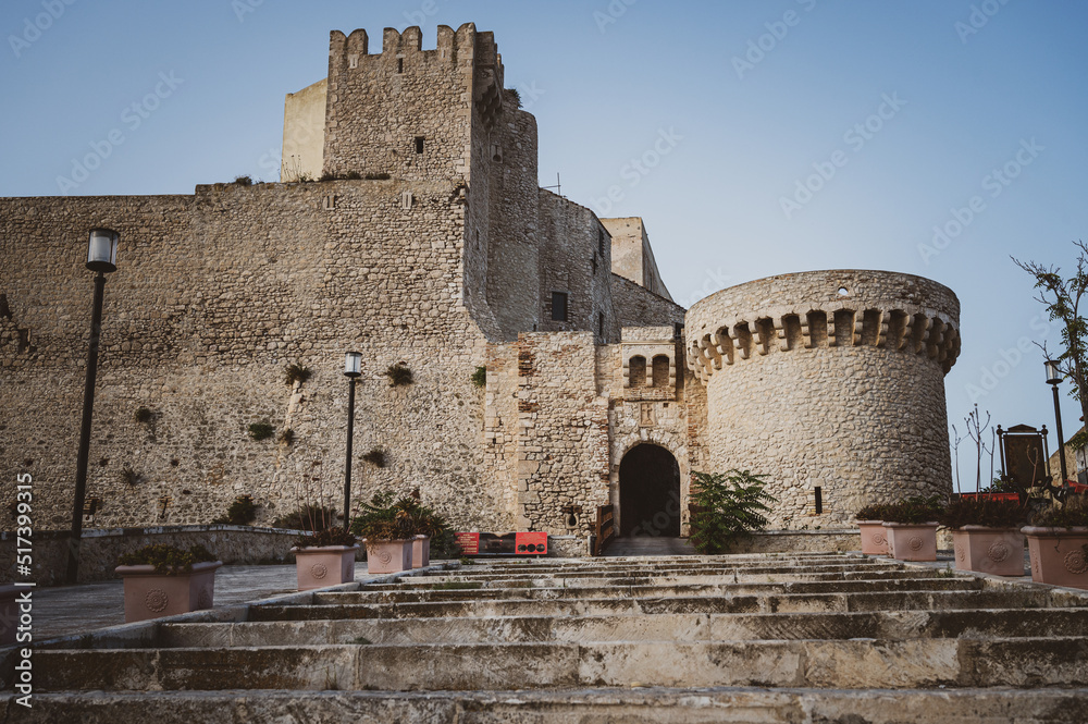 Italy, July 2022: architectural details of the island of San Nicola