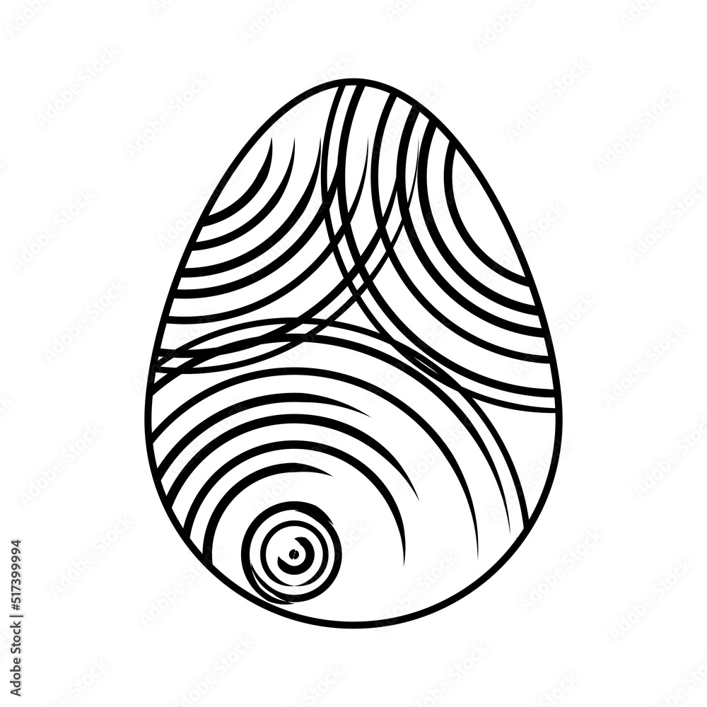 White and black Easter eggs. Vector illustration.