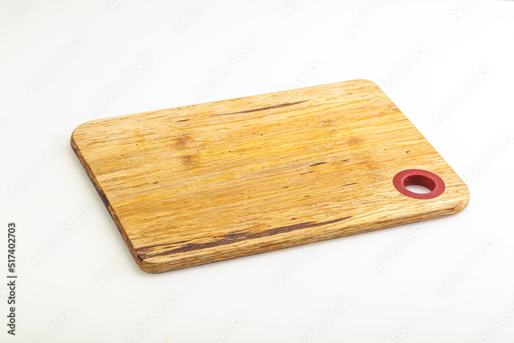 Wooden board for kitchen isolated