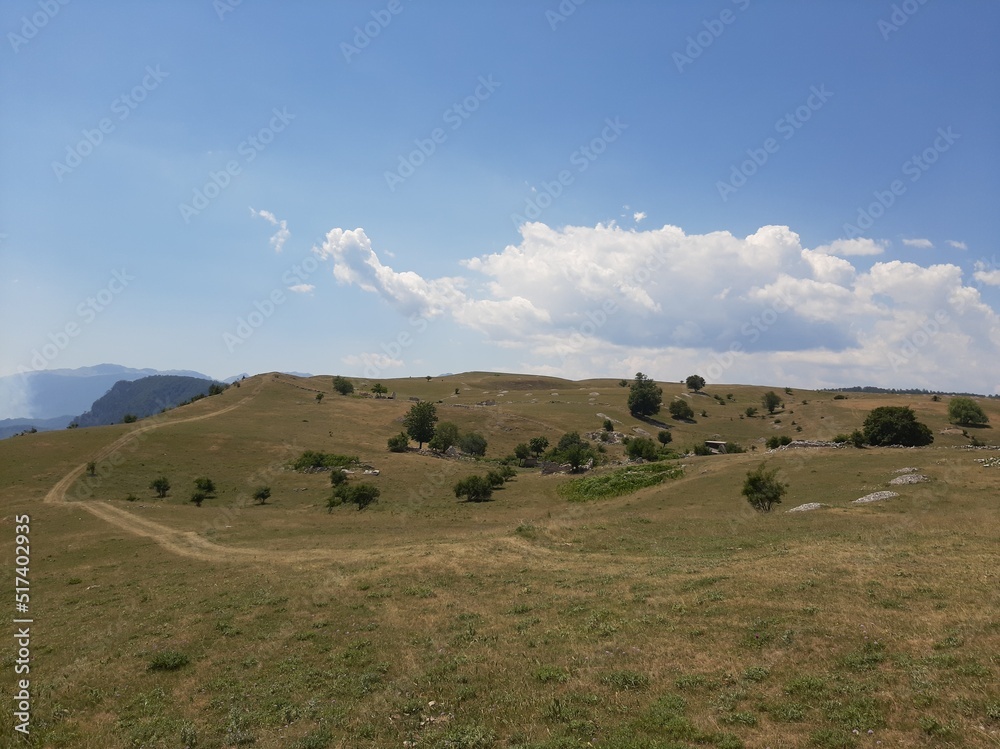 Mountain Bjelasnica summer landscape near Lukomir, Bosnia and Herzegovina
