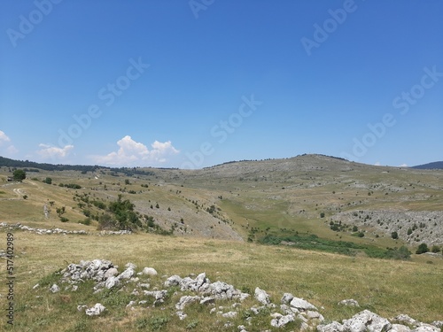 Mountain Bjelasnica summer landscape near Lukomir, Bosnia and Herzegovina