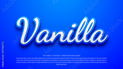 Vanilla 3d style editable text effect