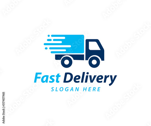 Delivery Logo Vector Template . Delivery Truck Vector Icon