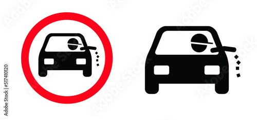 No lttering. Don''t litter. Cartoon drawing stickman, stick figures man with litter basket or litterbin. Clean up and trashcan. Cleaning tools. Vector container logo or pictogram. 