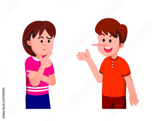 a little girl suspects what her friend said