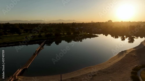 Colorado Lagoon at sunrise in Long Beach