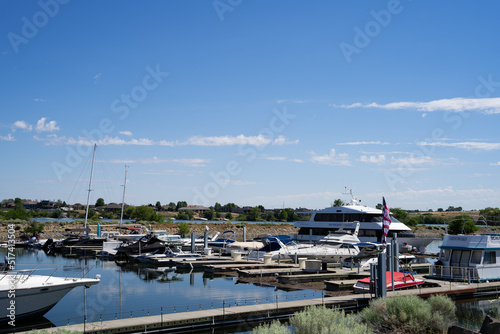boats in the harbor photo