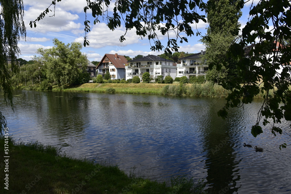 Fototapeta premium am Fluss Werre in Herford