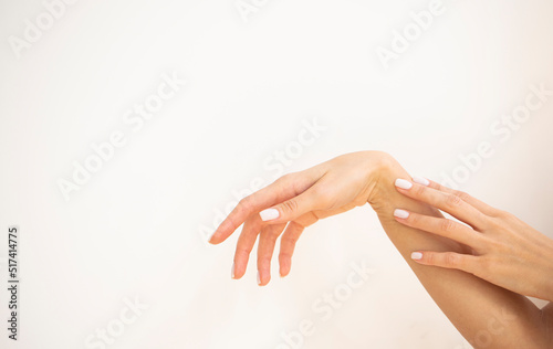 hands with cream