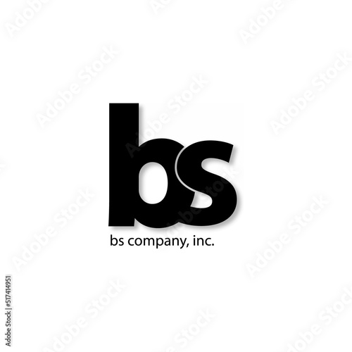 Initial Letter Alphabet Logo bs photo