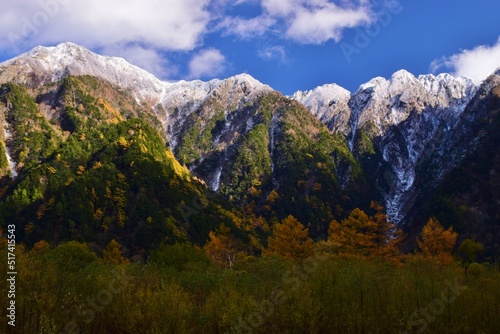 信州 上高地 秋景色