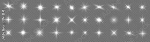 star light white, sparkles, sun rays, flash sparks