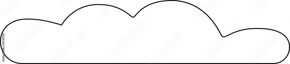 Cloud, weather phenomenon sign - vector linear picture with editable outline for coloring book, logo or pictogram. Outline. Cloud, weather phenomenon sign - vector linear picture with editable outline for coloring book, logo or pictogram. Outline.
